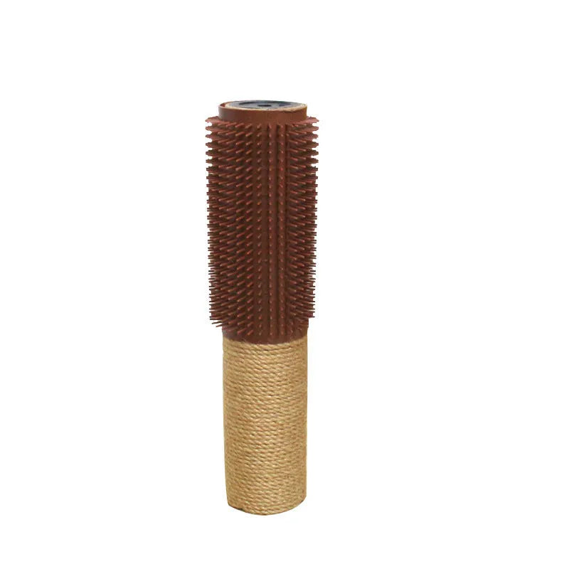 Brown sisal cat scratching post measuring 30cm tall with sisal rope wrapping