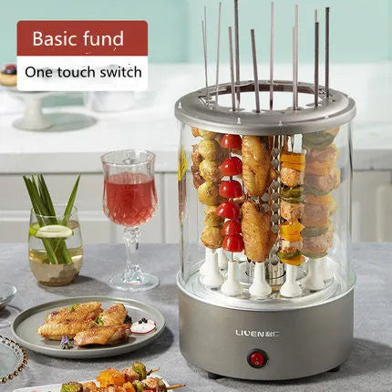 Household electric barbecue oven with automatic rotation, 210mm diameter, 1100W, tabletop design, colour KLJ120