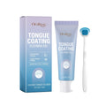 Tongue cleaning gel tube and brush kit for oral hygiene with mint formula