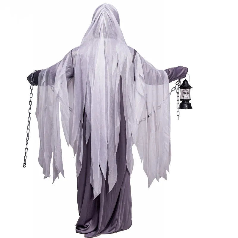 Men's one-size polyester Halloween cosplay robe costume in photo colour for horror party use