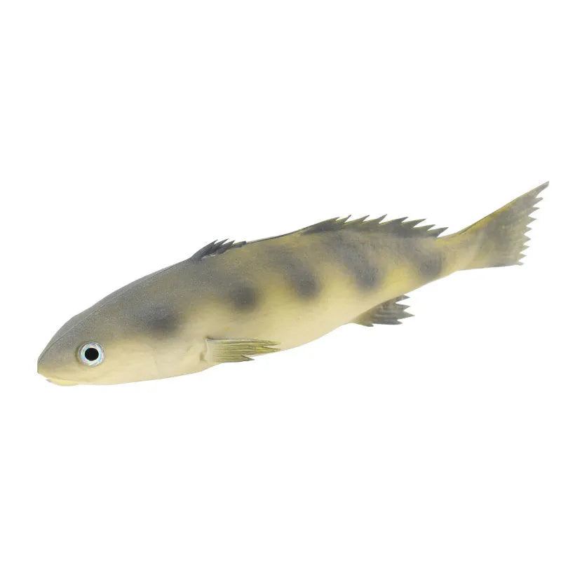 PU simulated fish ornament set showing yellow-fin tuna, small tuna ocean animal models