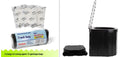 Disposable emergency urine bag kit with curing agent sachets and biodegradable garbage bags for travel.