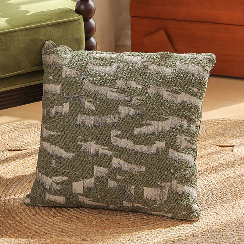 Square jacquard woven cushion cover with detailed botanical floral pattern in one of eight available colour options.