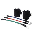 Black taekwondo training pull rope set for explosive leg strength development and kicking resistance