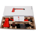 Red plastic fitness axe trainer for home muscle exercise and strength training equipment