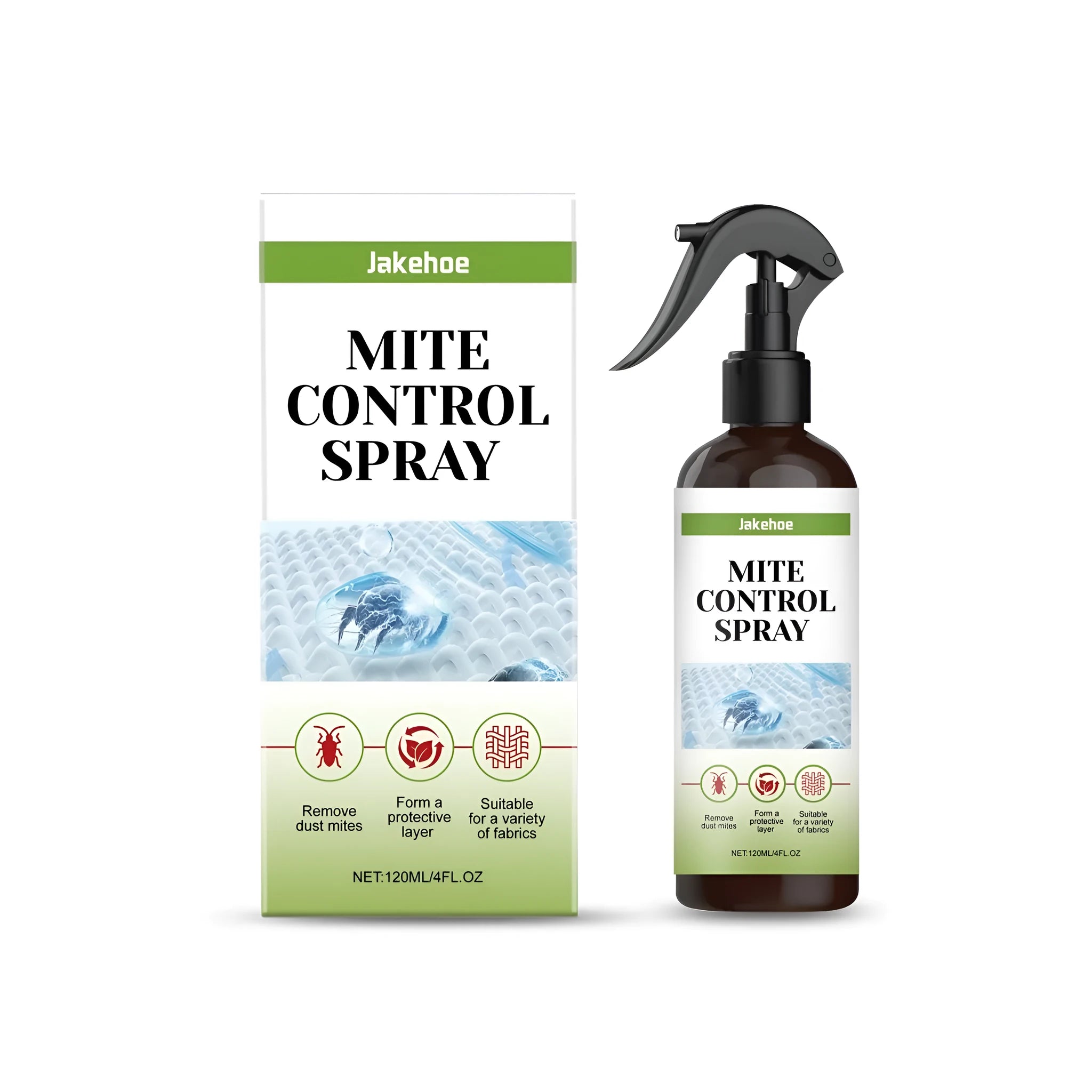 120ml mite control spray bottle for household fabric treatment with menthol formula
