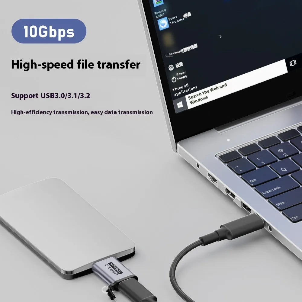 USB Type-A male to Micro-B female adapter cable for hard drives and mobile devices