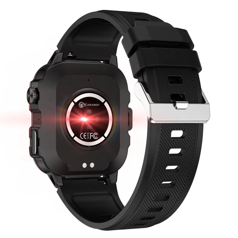 QX11 Smart Bluetooth Watch with TFT touch screen and zinc alloy case showing black colour option