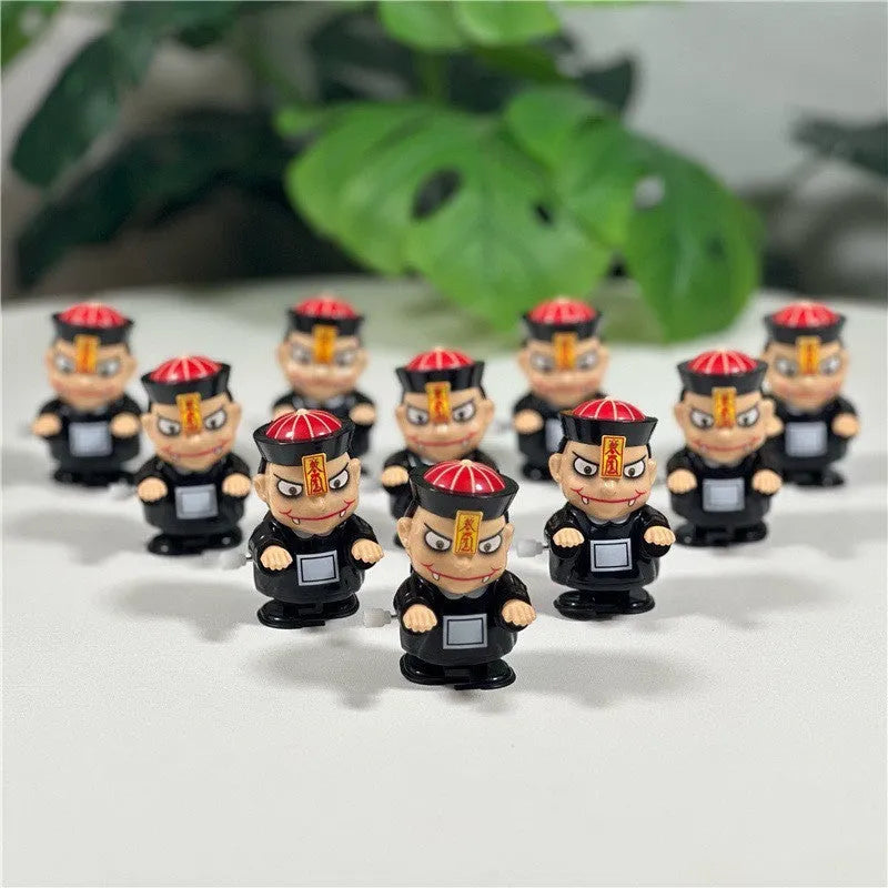 Chinese zombie doll walking shaking head Halloween plastic toy 7x4.8x4cm