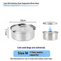 Silver stainless steel large capacity pet water bowl for dogs and cats with 304 material construction