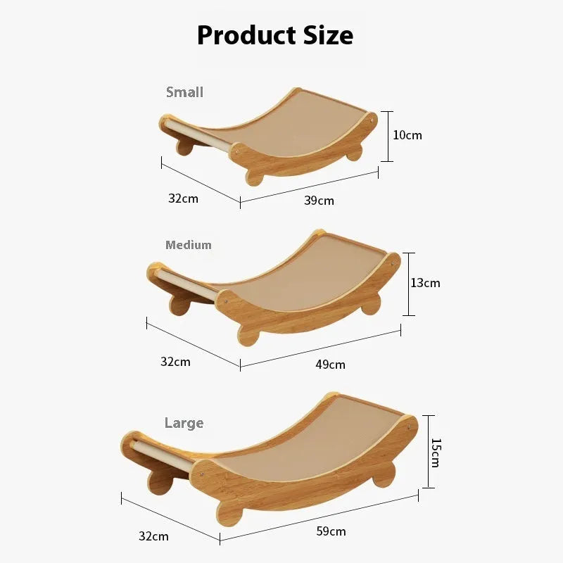 Pastoral style U-shaped sisal cat scratch board lounge chair recliner for cats.