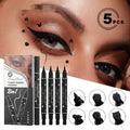 XINGX double-headed eyeliner set with gold, black, and charcoal black pencils in 5 boxes