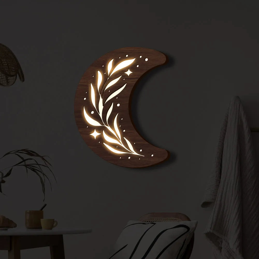 Modern pendant lamp with three-dimensional wooden leaf decoration in MZ212 colour