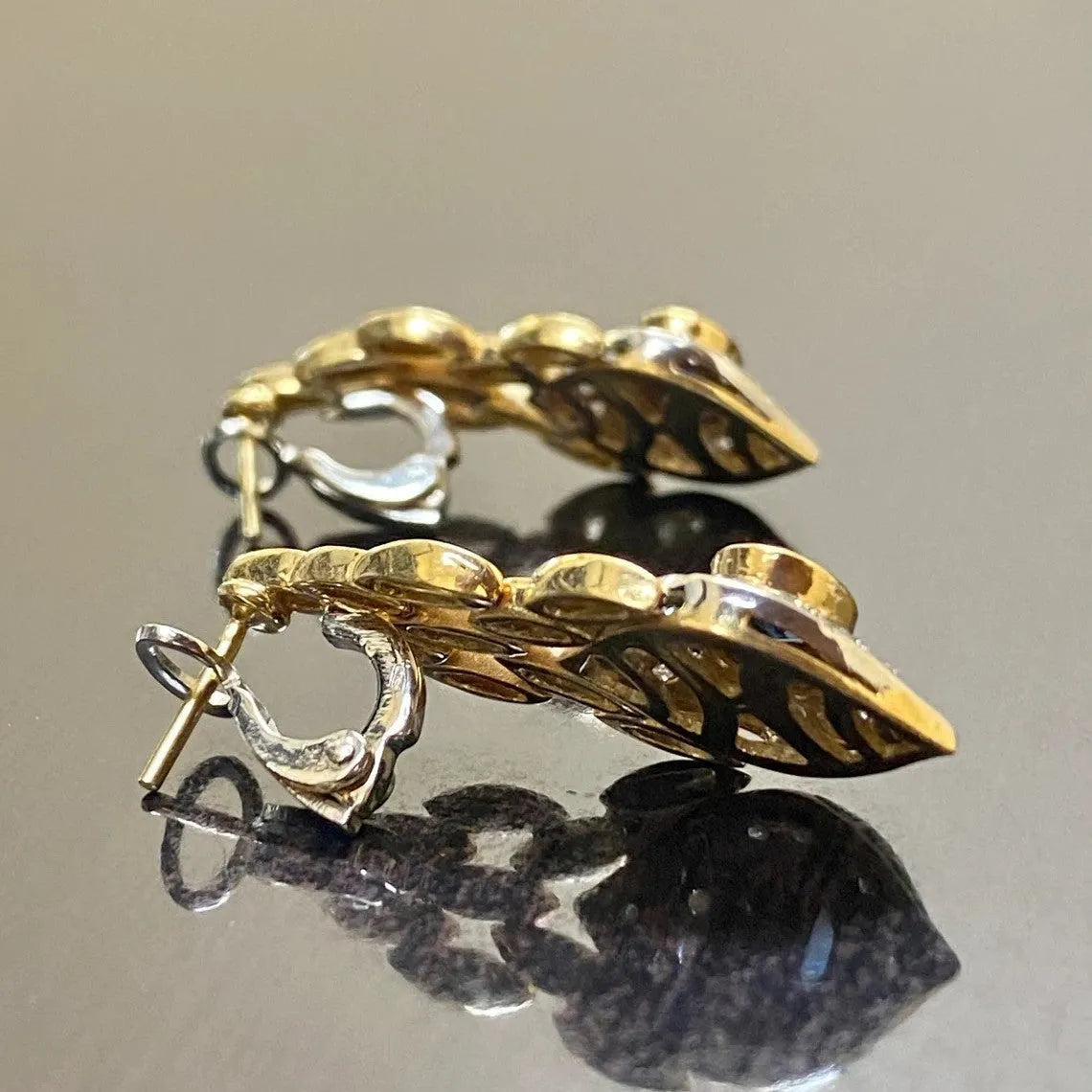 Imitation gold snake motif drop earrings for women, alloy with electroplating, retro fashion OL style, one pair