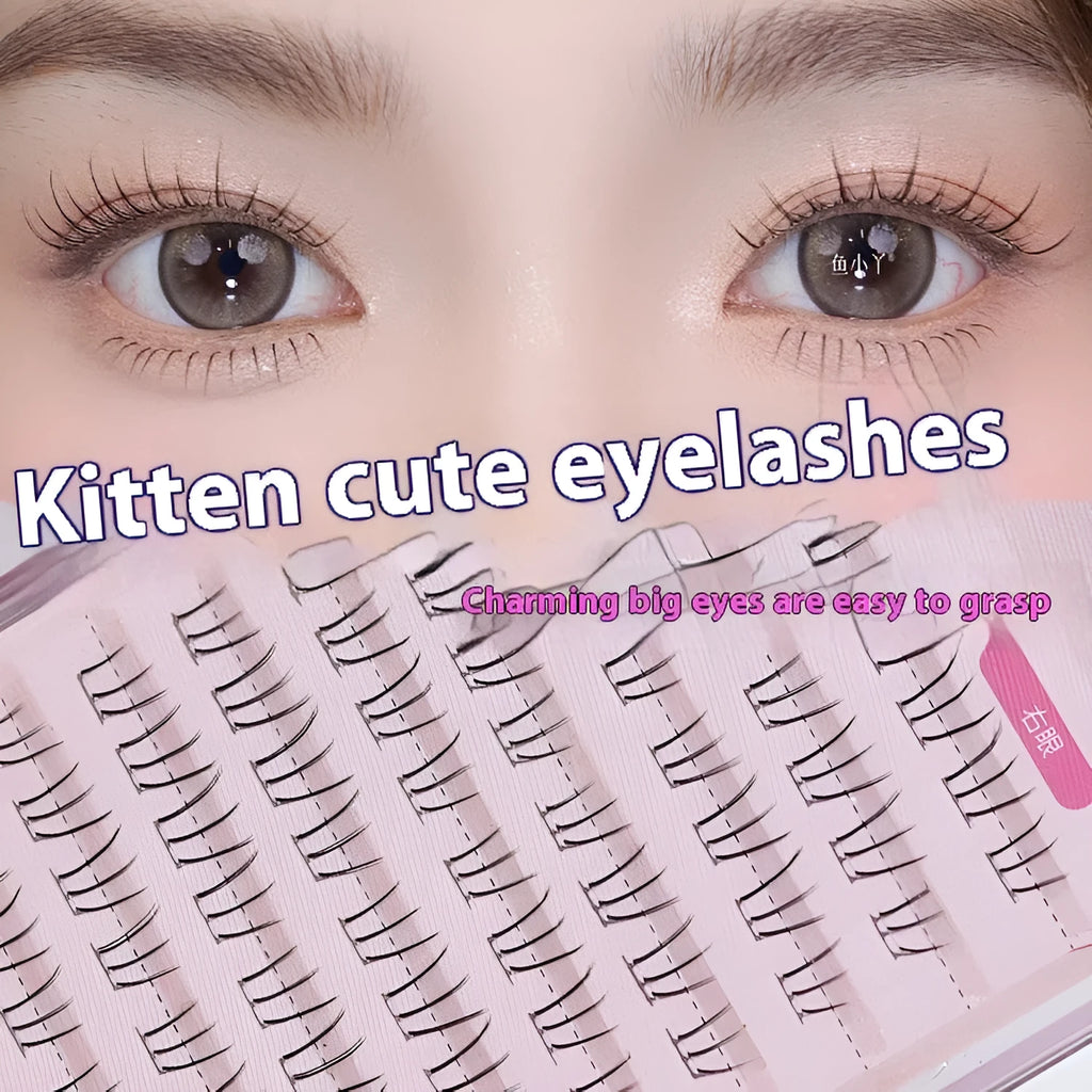 Kitten's Paw lower false eyelashes with 12-row segmented construction in 4-5-6mm lengths