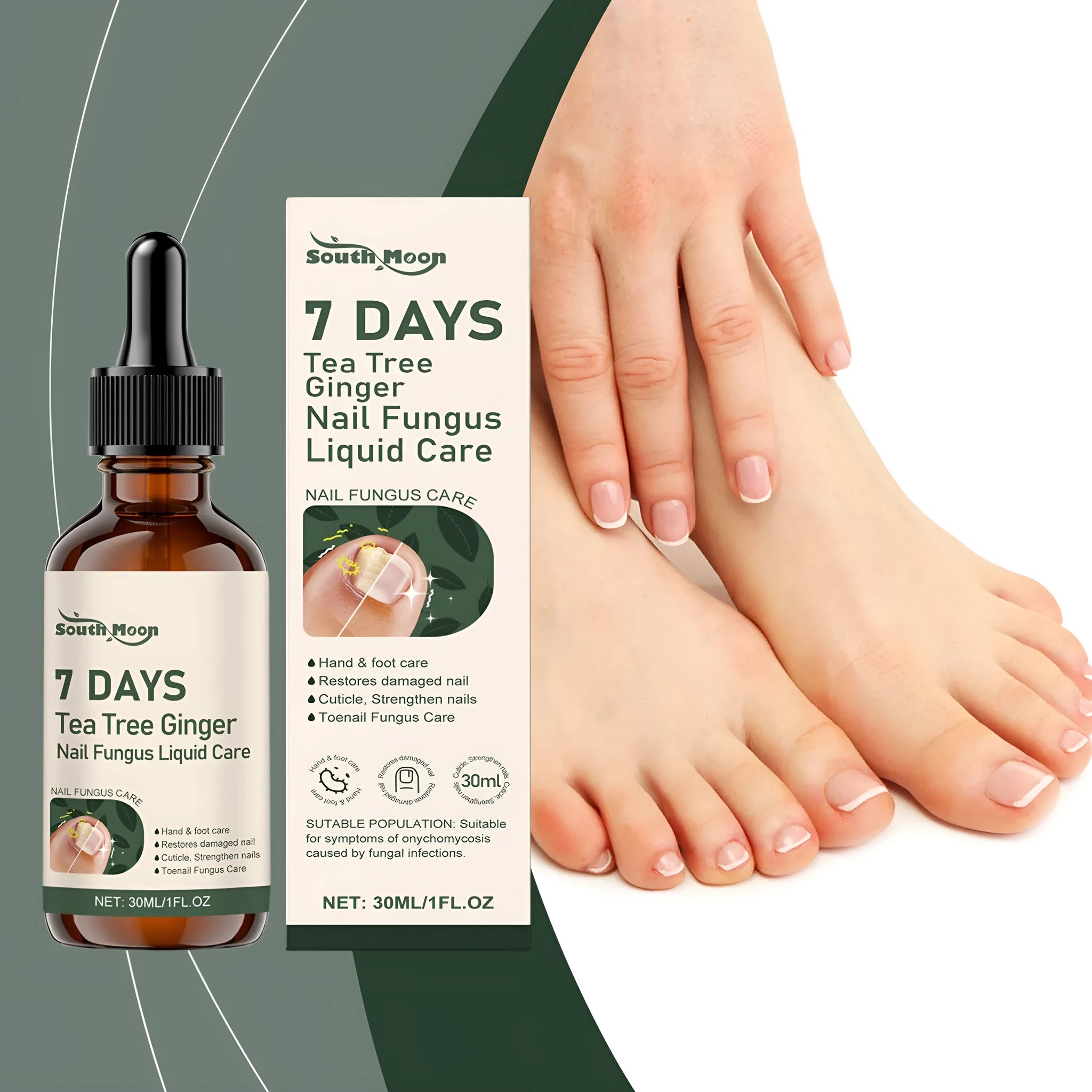 30ml nail care solution bottle with mild brightening and nourishing formula for daily nail maintenance