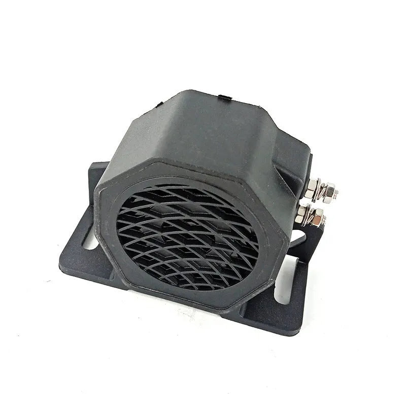 Black GQ-208A universal vehicle reversing horn buzzer with electrical connectors