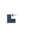 Oxidised black geometric square sterling silver earrings measuring approximately 16mm