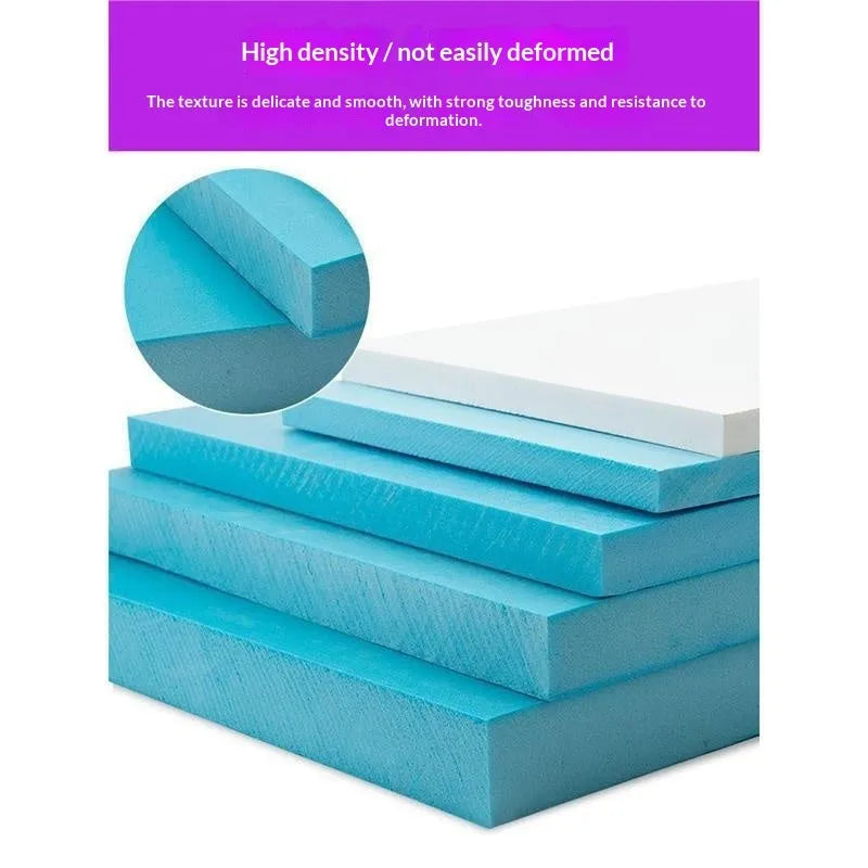 Blue high-density foam board for carving and model making, 2cm thick sheets in multiple sizes
