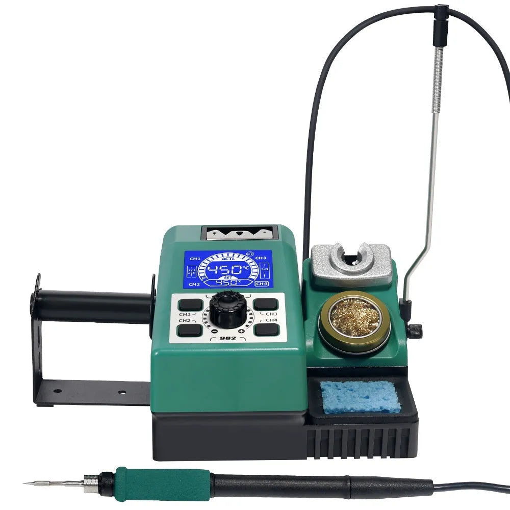 210 welding station smart nano precision soldering station in green with integrated heating core for phone repair