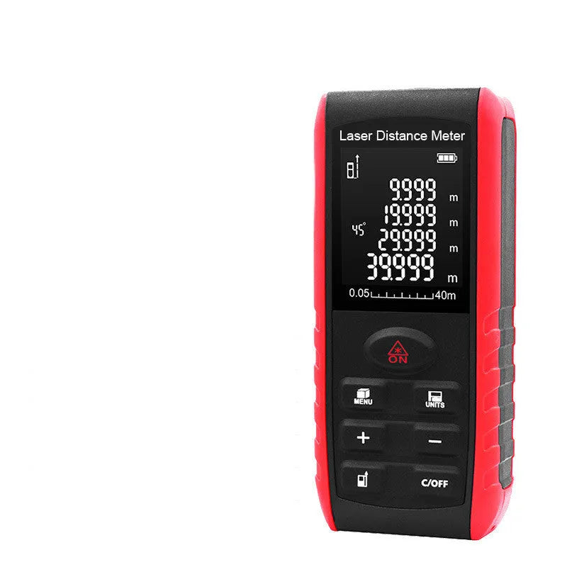 E series hand-held laser range finder with electronic display and compact ABS housing