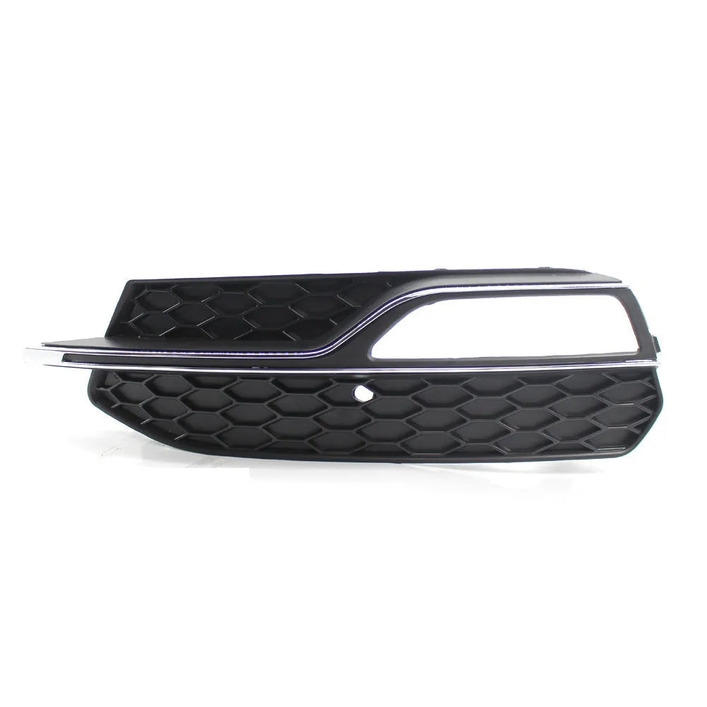 Black Audi A3 Sport S3 front bumper fog lamp grille for 2013-2016 models with electroplated finish