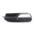 Black Audi A3 Sport S3 front bumper fog lamp grille for 2013-2016 models with electroplated finish