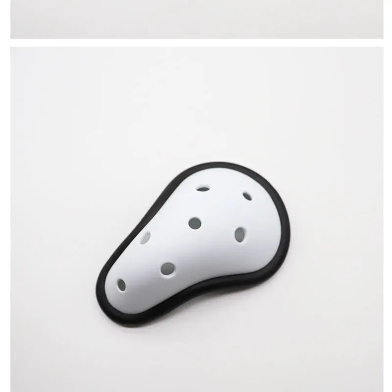 Rubber genital protector for Sanda, boxing, and rugby sports safety.