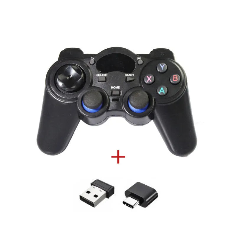 Multi-platform wireless gamepad controller with ergonomic design and USB adapter