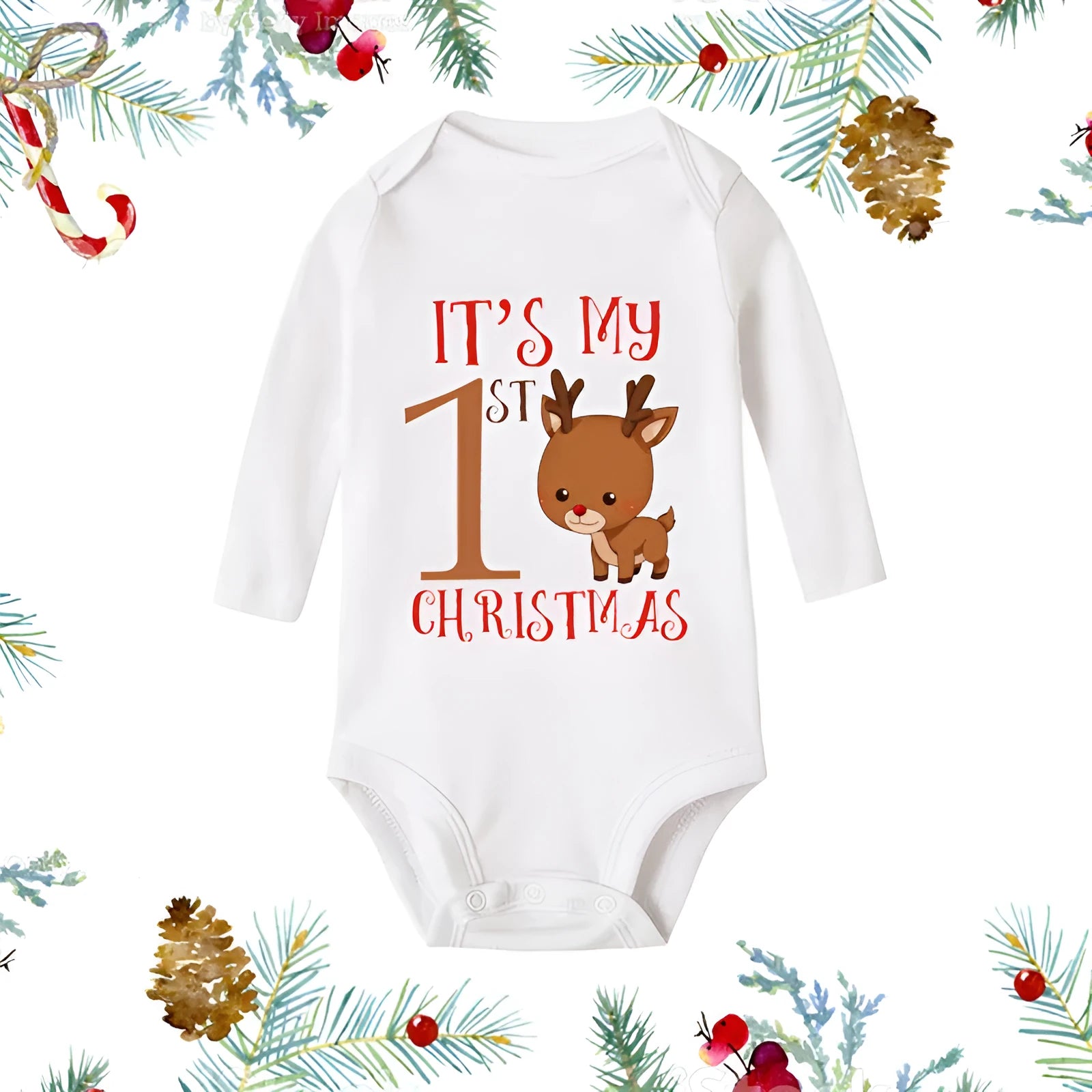 Printed short sleeve triangle romper jumpsuit in white polyester for babies, sizes 0-24 months