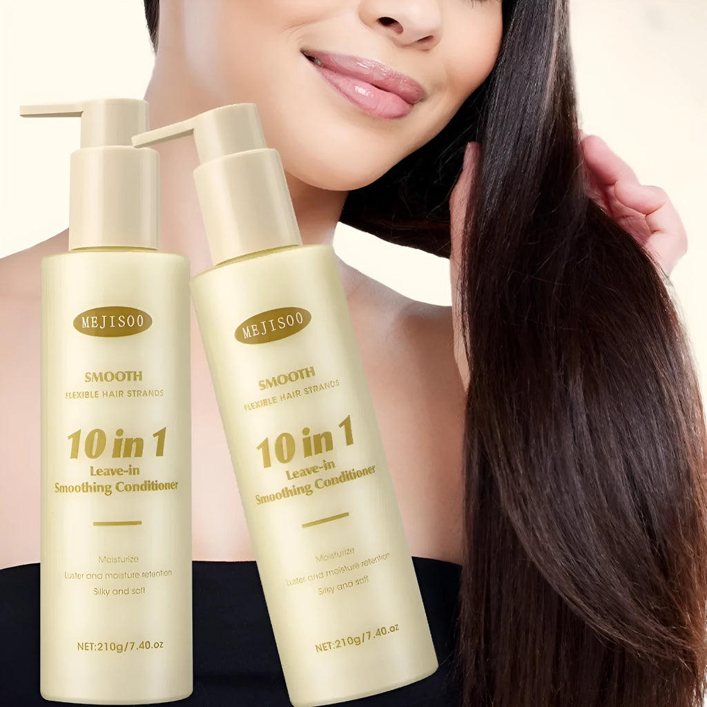 210g bottle of Soft 10-in-1 Hair Conditioner for women on a bathroom shelf.