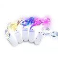 Copper wire LED light string with battery box showing flexible decorative lighting