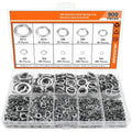 304 stainless steel spring lock washer combination box containing 900 pieces with size range for M2 to M12 bolts