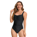Women's multicolour printed one-piece swimsuit in polyester fibre, available in various colours
