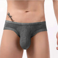 Men's cotton hollow back briefs in low waist design with three-dimensional styling