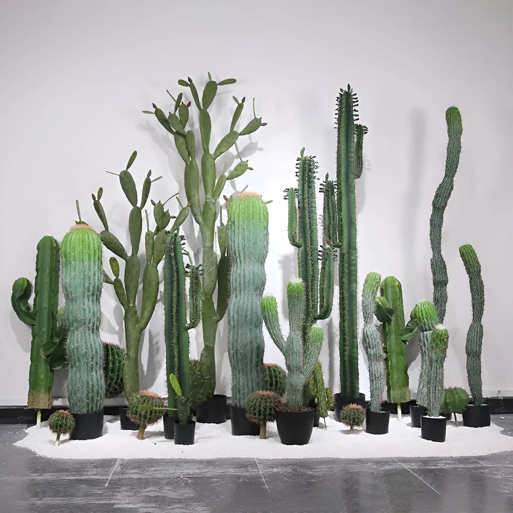 Artificial cereus decorative plant 60cm tall Nordic green soft PVC home decoration photography prop