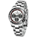Berjani men's stainless steel chronograph watch with Seiko movement and 40mm dial