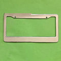 American Standard aluminium license plate frame with silver finish and square hole pattern for US car number plate