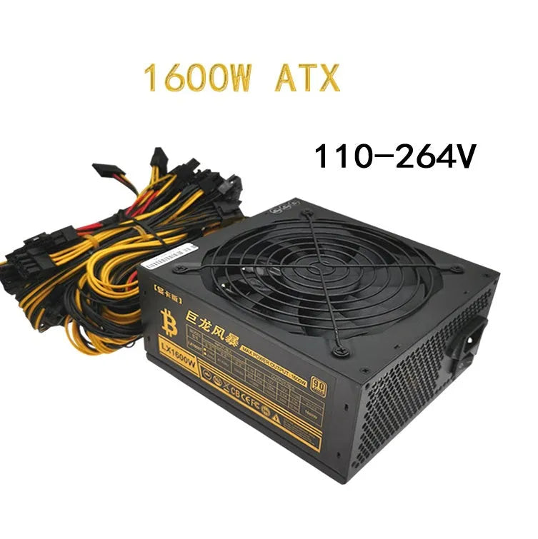 Black server power supply unit with high wattage rating for AMD CPU systems.