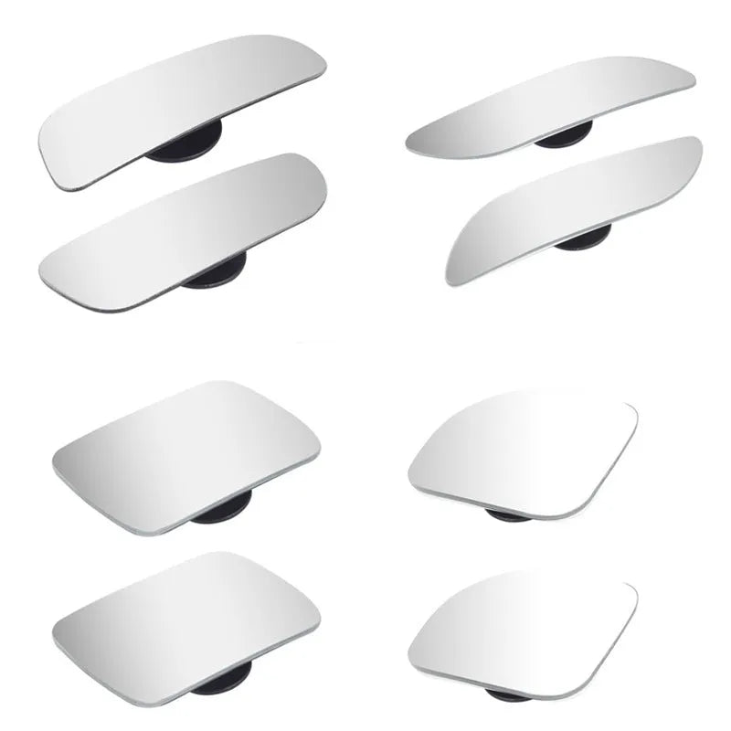 Adjustable glass blind spot mirror for car rearview with adhesive installation