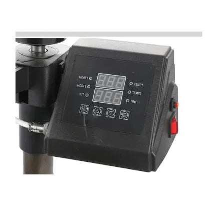 Black thermal transfer machine for T-shirt and tablet printing with 70x70x35cm dimensions