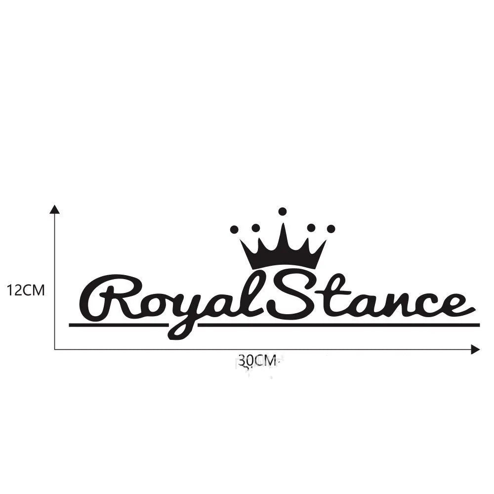Reflective crown car sticker in pet vinyl measuring 30 by 12 centimetres