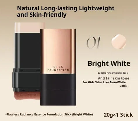 Flawless Water Light Eraser Stick Foundation in bright white and natural colour shades with brush included