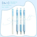 Four Ice Cream Sponge Press neutral pens with 0.5mm tips in Cheese Mint and Sea Salt Ice Cup colours