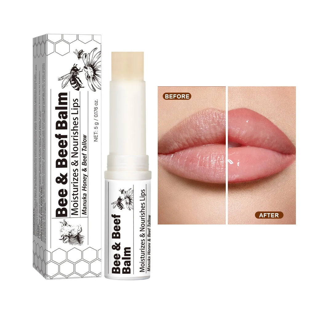 Organic grass-fed butter beef fat lip balm tube 83mm 19mm FP-B020