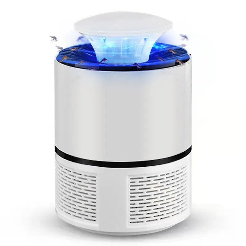 USB photocatalyst LED mosquito killer lamp, 19x12cm, 5W, black or white, 2-lamp or 6-lamp style.