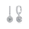 0.5-carat moissanite stud earrings S925 silver platinum-plated gift box jewellery