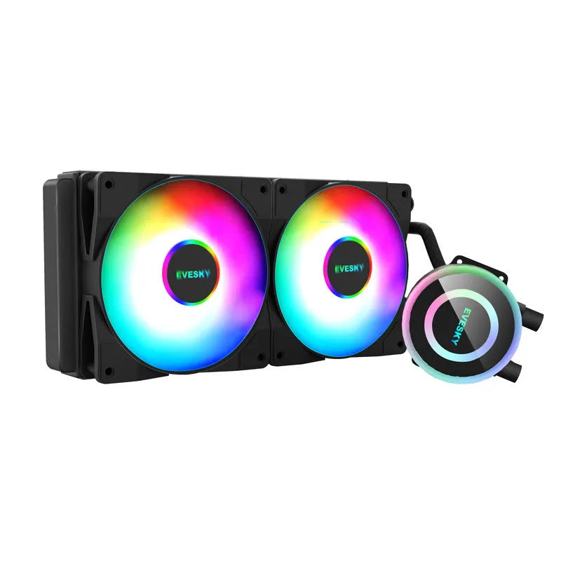 CPU radiator fan with RGB lighting effects in multiple size options for gaming PC cooling