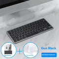 Wireless keyboard and mouse combo in black, gun colour, or silver with ultra-thin design and included keyboard cover