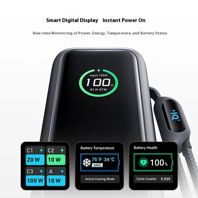Two-wire power bank in black or silver, 25000 capacity, fast charging, 157x54x49mm industrial style